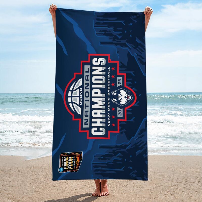 UConn Huskies Mens Basketball Rectangle Beach Towel WBT1141